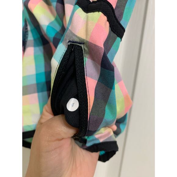 Lululemon tracker short‎ ll 2 way stretch wee wheezy check bleached coral 4 - Picture 4 of 6